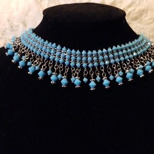 Turquoise beaded choker